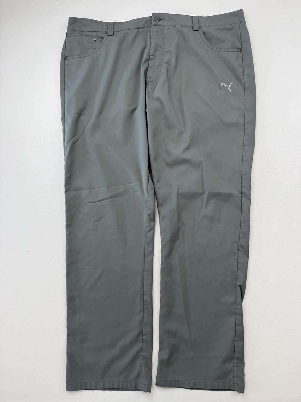 Puma Pants Mens 40x32 Gray Microfiber Stretch Chino Performance Casual Golf